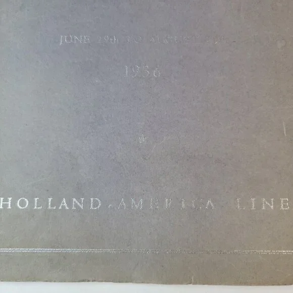 1938 T.S.S. Rotterdam North Cape Russia Cuise Itenerary Ship's Program Journal